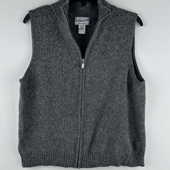 Pendleton Lambswool Full Zipper Vest - Picture 1 of 9